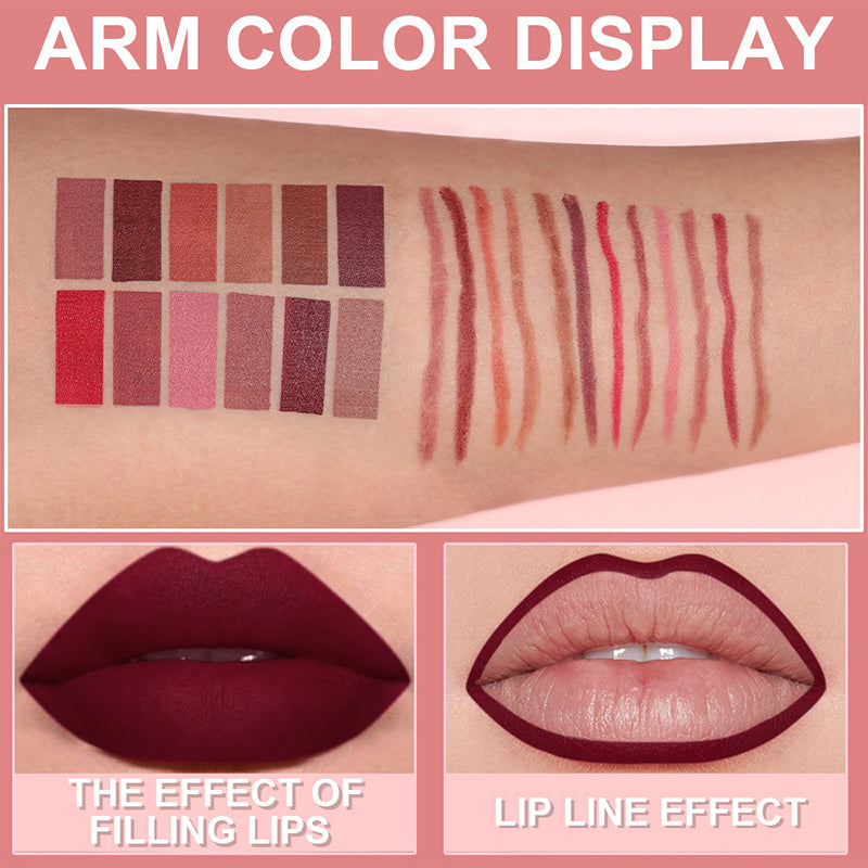🔥Hot Sale Deals-6 Pack High-Pigment Matte Lip Liner Pencils