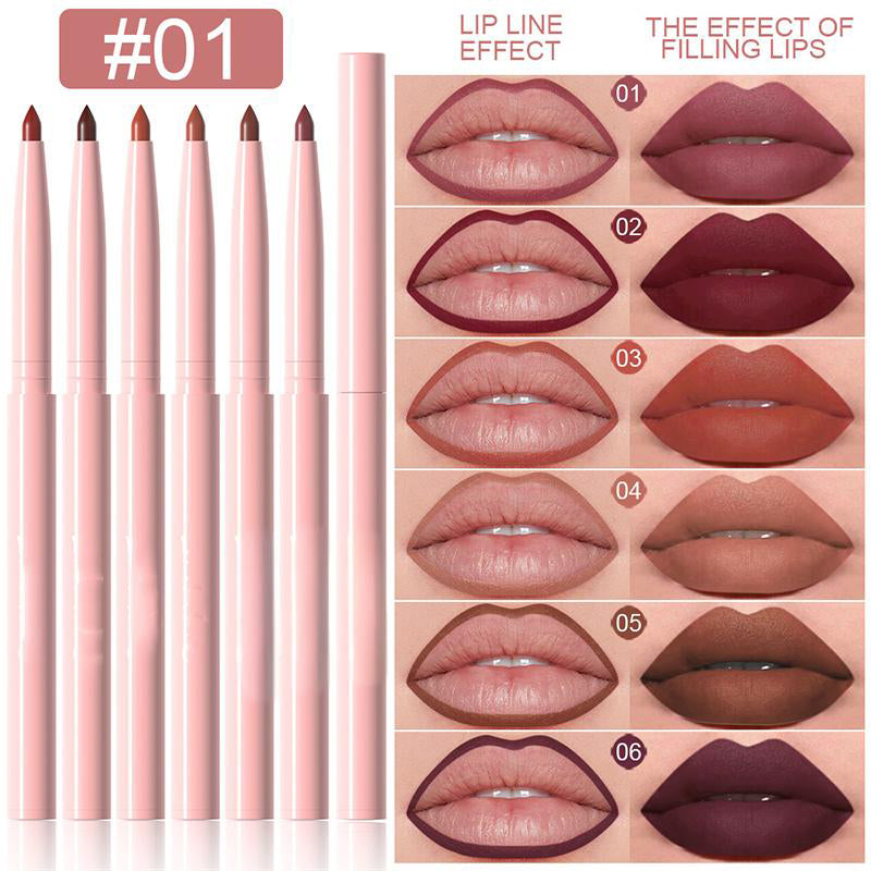 🔥Hot Sale Deals-6 Pack High-Pigment Matte Lip Liner Pencils