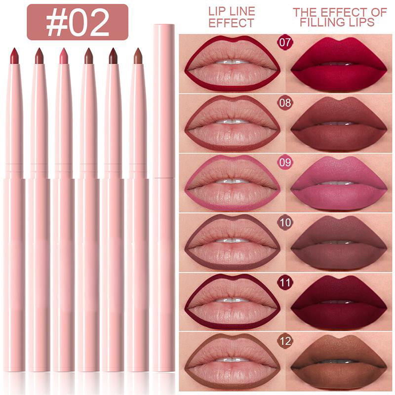 🔥Hot Sale Deals-6 Pack High-Pigment Matte Lip Liner Pencils