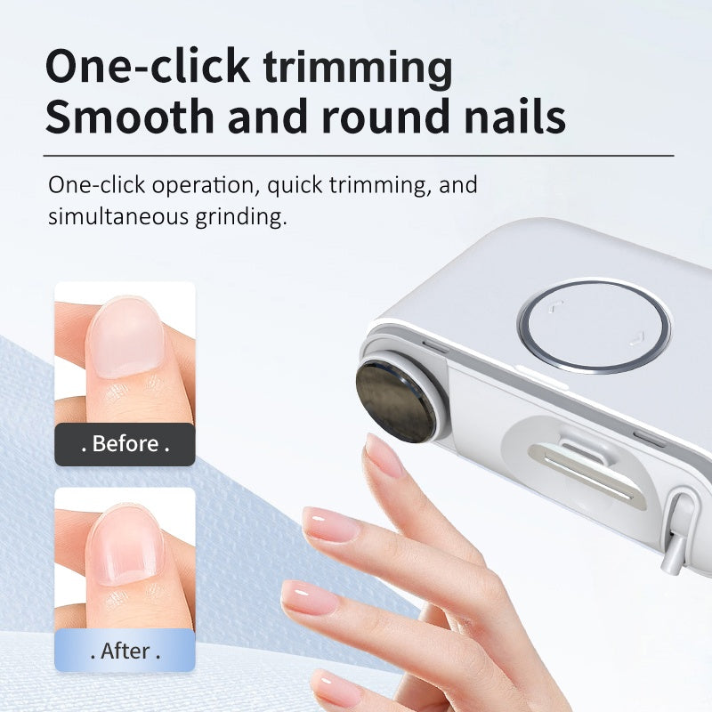 ✂️ 2-in-1 Rechargeable Electric Nail Clipper & Polisher – Painless Trimming for Hands & Feet